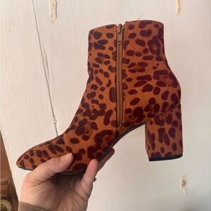 Leopard Print Ankle Boots